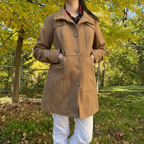 Caramel Brown Trench Coat - Picture 3 of 4